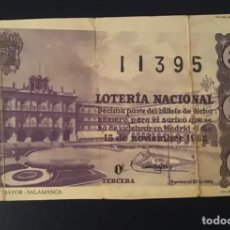 Lotería Nacional: ANTIGUA LOTERÍA NACIONAL. AÑO 1962