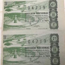 Lotería Nacional: ANTIGUA LOTERÍA NACIONAL. AÑO 1963. 2X7€