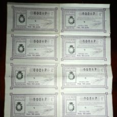 Lotería Nacional: BILLETE COMPLETO ( 10 DÉCIMOS ), LOTERIA NACIONAL. SORTEO Nº 7 DE 1931, SEGUNDA SERIE, BUEN ESTADO.