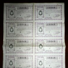 Lotería Nacional: BILLETE COMPLETO ( 10 DÉCIMOS ), LOTERIA NACIONAL. SORTEO Nº 6 DE 1931, TERCERA SERIE, BUEN ESTADO.