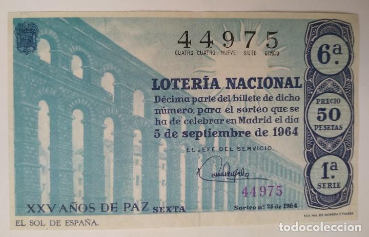 Loterie Nationale: Loter&iacute;a Nacional, a&ntilde;o 1964, sorteo 25