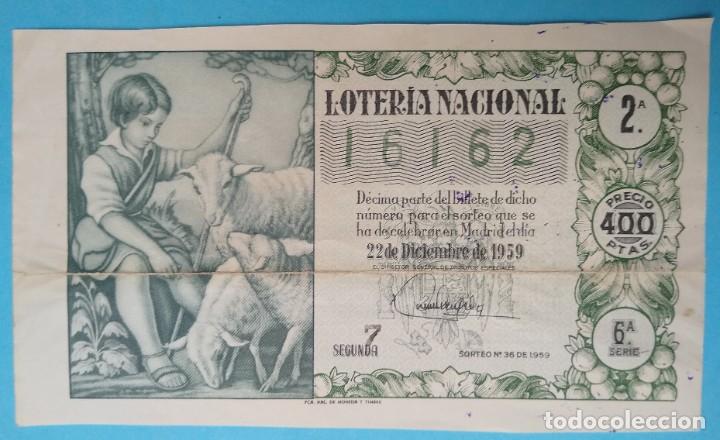 Loterie Nationale: Loter&iacute;a Nacional, a&ntilde;o 1959, sorteo 36