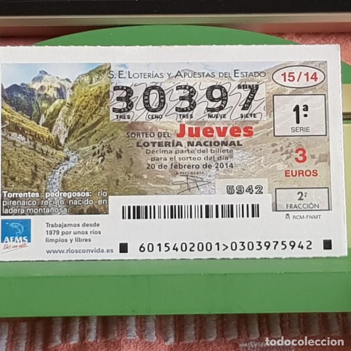Nationale spanische Lotterie: LOTER&Iacute;A NACIONAL, SORTEO 15/14, 20 FEBRERO 2014, R&Iacute;OS CON VIDA, TORRENTES PEDREGOSOS, N&ordm; 30397