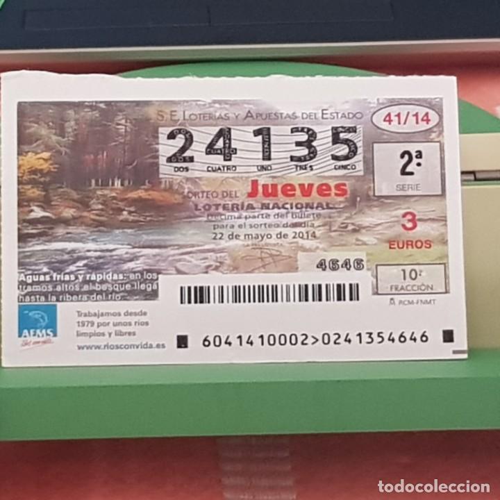 Loterie Nationale: LOTER&Iacute;A NACIONAL, SORTEO 41/14, 22 MAYO 2014, R&Iacute;OS CON VIDA, AGUAS FR&Iacute;AS Y R&Aacute;PIDAS, N&ordm; 24135