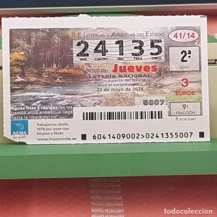 Loterie Nationale: LOTER&Iacute;A NACIONAL, SORTEO 41/14, 22 MAYO 2014, R&Iacute;OS CON VIDA, AGUAS FR&Iacute;AS Y R&Aacute;PIDAS, N&ordm; 24135