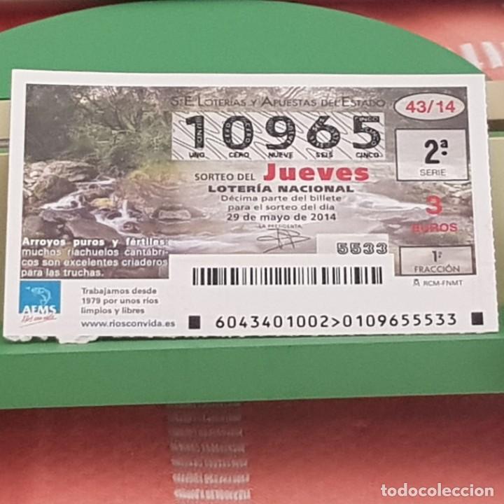 Loterie Nationale: LOTER&Iacute;A NACIONAL, SORTEO 43/14, 29 MAYO 2014, R&Iacute;OS CON VIDA, ARROYOS PUROS Y F&Eacute;RTILES, N&ordm; 10965