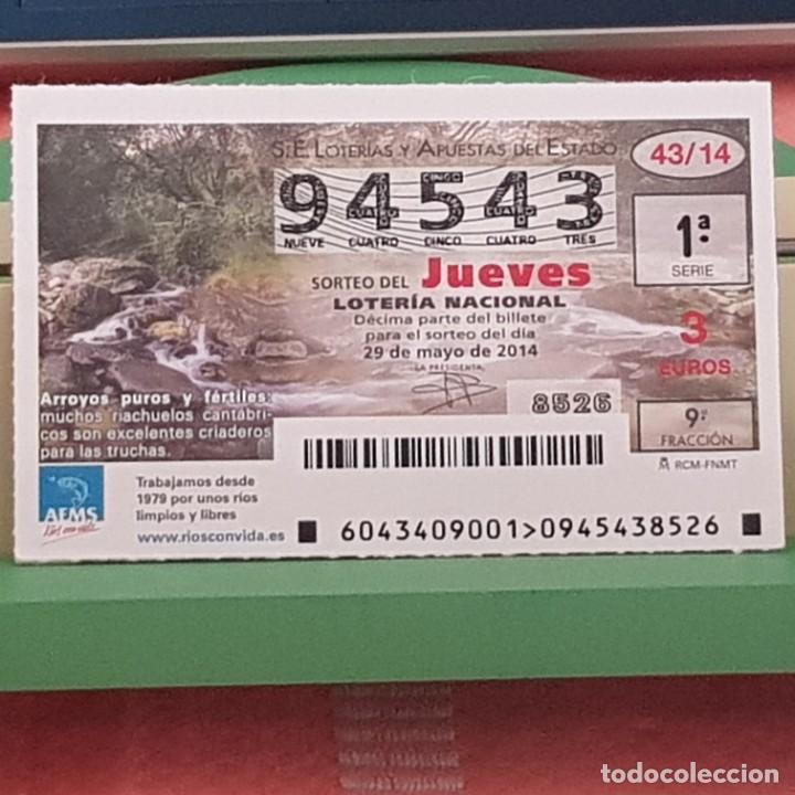 Lotaria Nacional: LOTER&Iacute;A NACIONAL, SORTEO 43/14, 29 MAYO 2014, R&Iacute;OS CON VIDA, ARROYOS PUROS Y F&Eacute;RTILES, N&ordm; 94543
