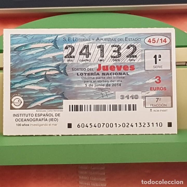 Lotaria Nacional: LOTER&Iacute;A NACIONAL, SORTEO 45/14, 5 JUNIO 2014, 100 ANIV. INSTITUTO ESPA&Ntilde;OL OCEANOGRAF&Iacute;A, N&ordm; 24132