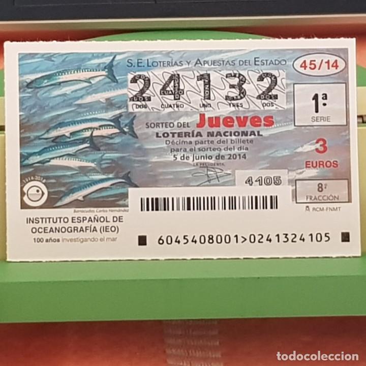 Lotaria Nacional: LOTER&Iacute;A NACIONAL, SORTEO 45/14, 5 JUNIO 2014, 100 ANIV. INSTITUTO ESPA&Ntilde;OL OCEANOGRAF&Iacute;A, N&ordm; 24132