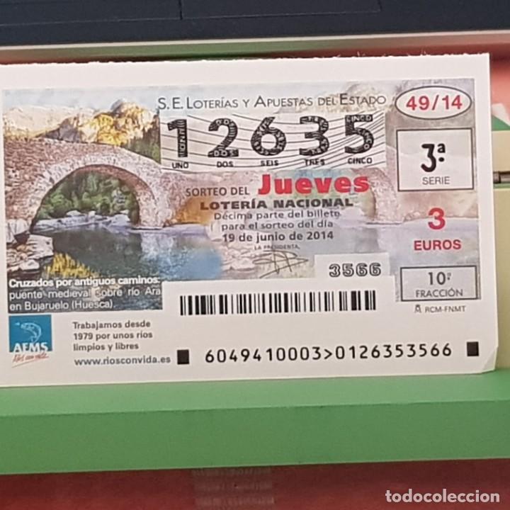 Lotaria Nacional: LOTER&Iacute;A NACIONAL, SORTEO 49/14, 19 JUNIO 2014, R&Iacute;OS CON VIDA, R&Iacute;O ARA, BUJARUELO, HUESCA, N&ordm; 12635