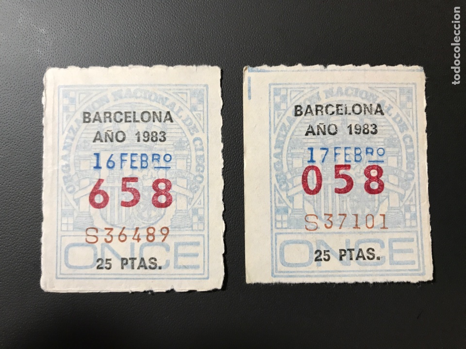 National Spanish Lottery: Loteria Cupon Once 1983 16 y 17 Febrero
