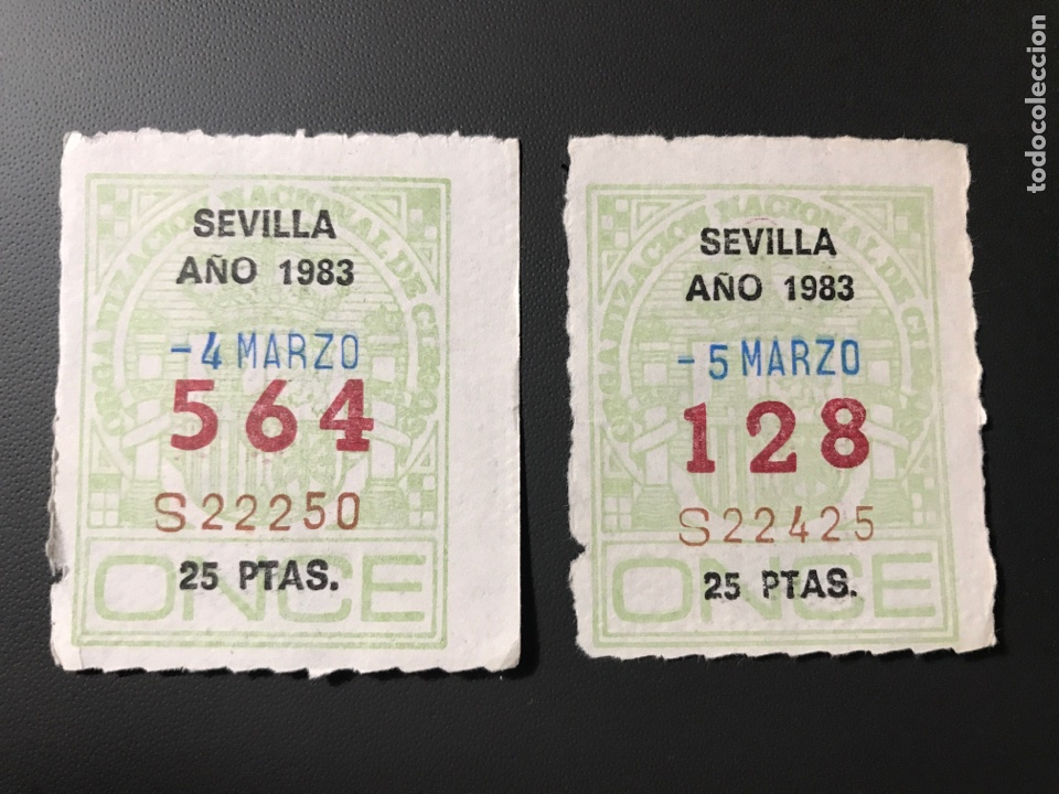 National Spanish Lottery: Loteria Cupon Once 1983 4 y 5 Marzo