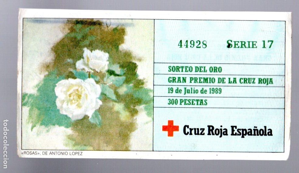 Nationale spanische Lotterie: SORTEO DE ORO DE LA CRUZ ROJA - 19 DE JULIO DE 1989 -