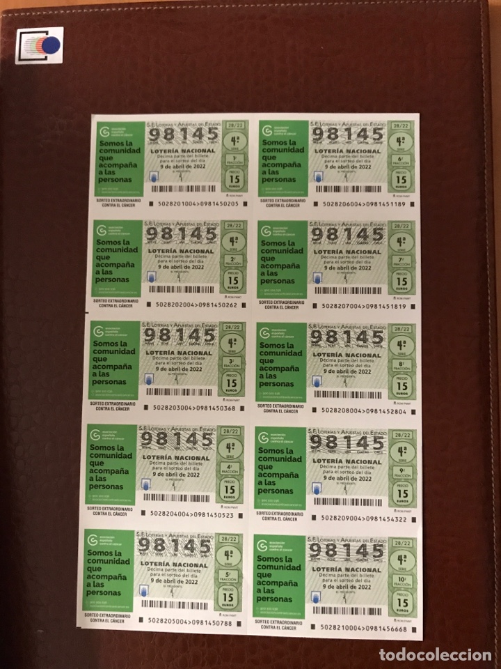 National Spanish Lottery: Loteria A&ntilde;o 2022 sorteo 28 billete completo