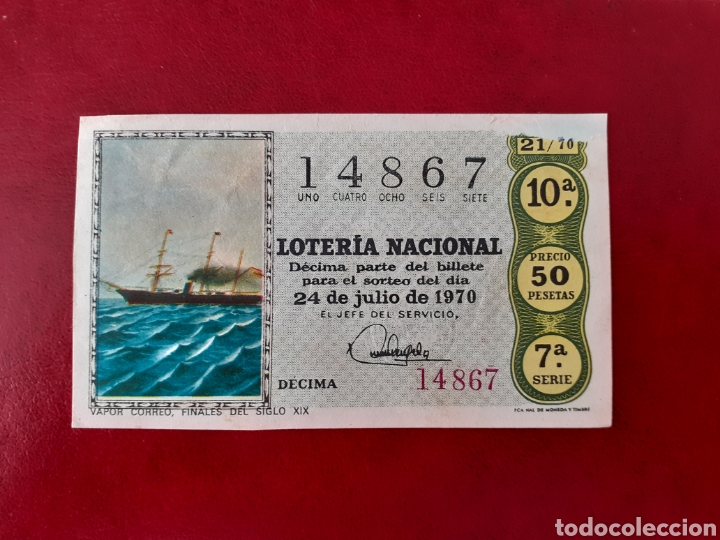 Loterie Nationale: Loter&iacute;a Nacional 1970 sorteo 21 administraci&oacute;n 2 M&aacute;laga