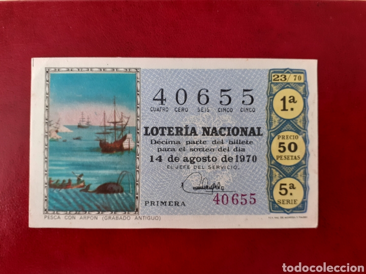 Nationale spanische Lotterie: Loter&iacute;a Nacional 1970 sorteo 23 administraci&oacute;n 19 Valencia