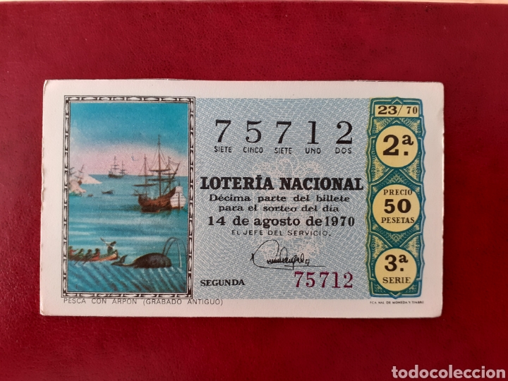 Nationale spanische Lotterie: Loter&iacute;a Nacional 1970 sorteo 23 administraci&oacute;n 29 Barcelona