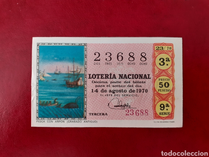 Nationale spanische Lotterie: Loter&iacute;a Nacional 1970 sorteo 23 administraci&oacute;n 29 Barcelona