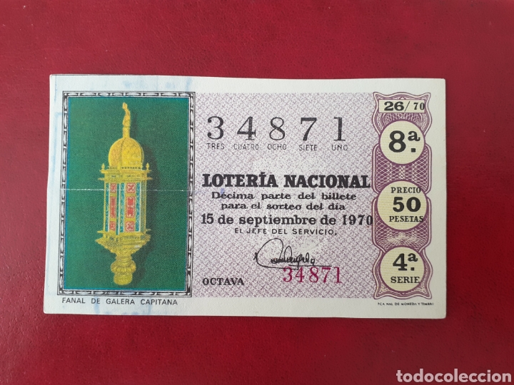 Nationale spanische Lotterie: Loter&iacute;a Nacional 1970 sorteo 26 administraci&oacute;n 14 Madrid