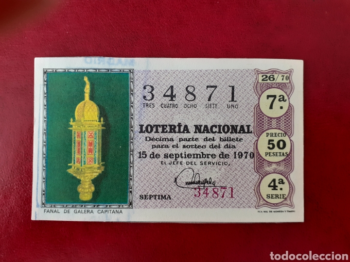 Nationale spanische Lotterie: Loter&iacute;a Nacional 1970 sorteo 26 administraci&oacute;n 14 Madrid