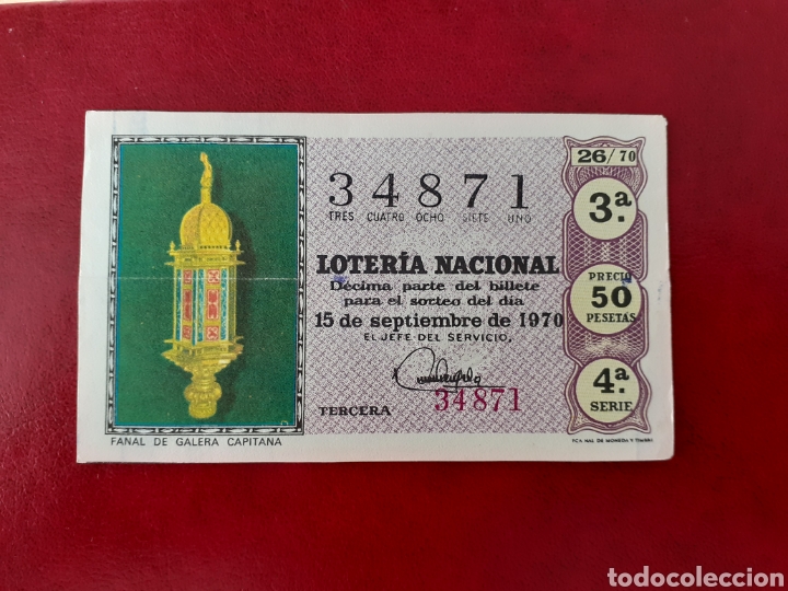 Nationale spanische Lotterie: Loter&iacute;a Nacional 1970 sorteo 26 administraci&oacute;n 14 Madrid