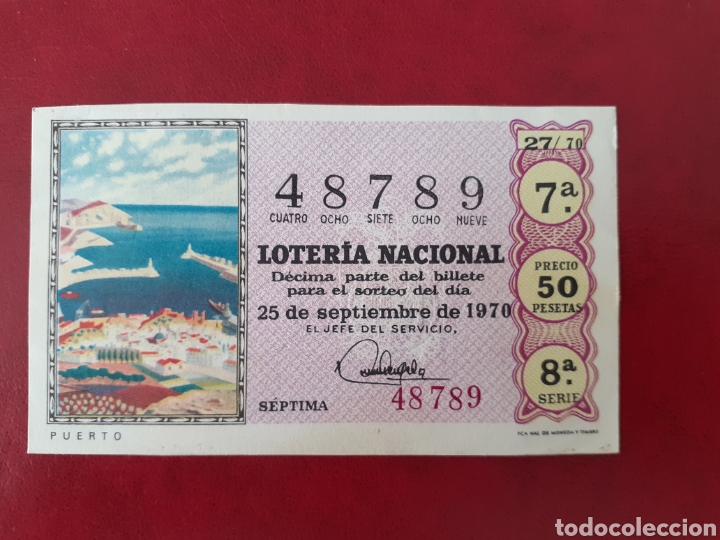 Nationale spanische Lotterie: Loter&iacute;a Nacional 1970 sorteo 27 administraci&oacute;n 1 Bu&ntilde;ol