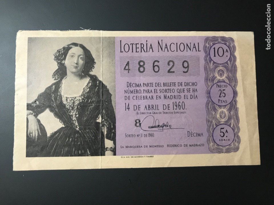 Loter&iacute;a Nacional: Loteria A&ntilde;o 1960 sorteo 11