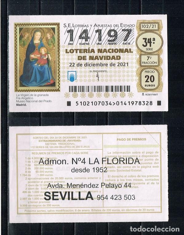 Loter&iacute;a nacional: D&eacute;cimo Loteria Nacional - Sorteo de Navidad A&ntilde;o 2021 - Im&aacute;gen La Virgen de la Granada