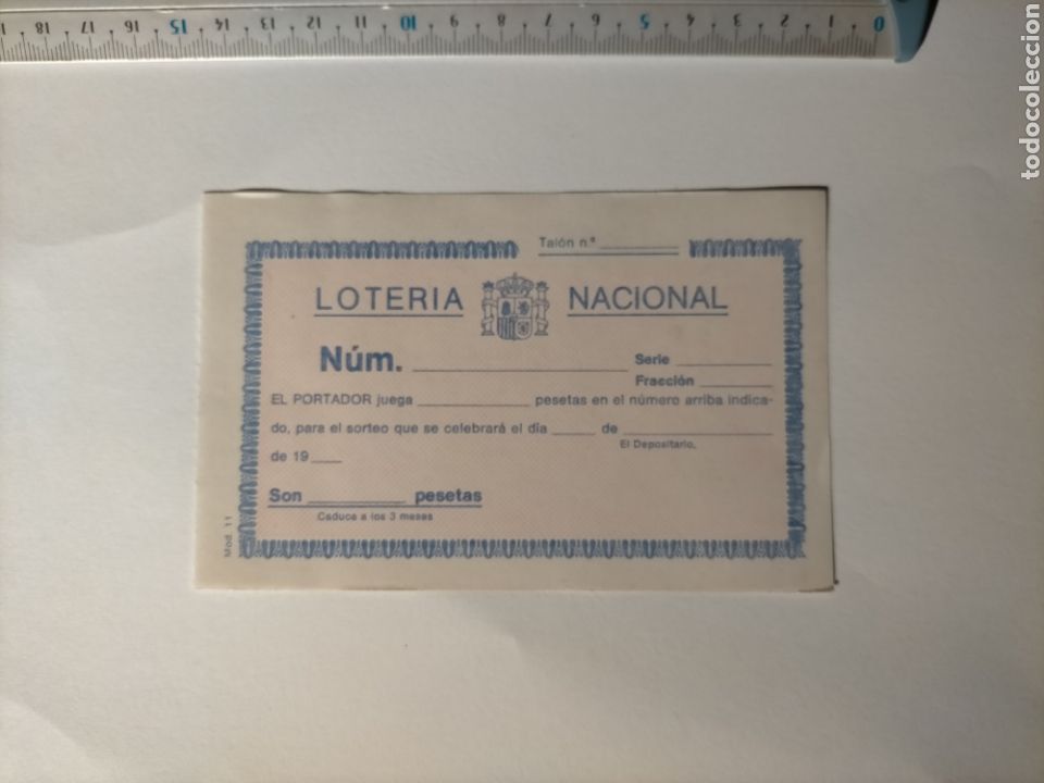 Loter&iacute;a nacional: Boleto Participaci&oacute;n LOTERIA NACIONAL a&ntilde;os 90
