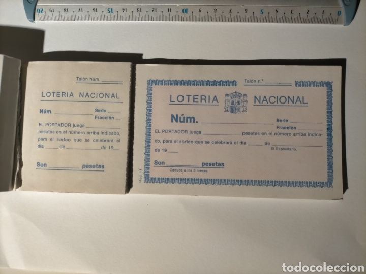 Loter&iacute;a nacional: LOTE TALONARIO LOTERIA NACIONAL Con m&aacute;s de la mitad de las hojas