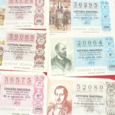 Lotería Nacional: LOTERIA NACIONAL VARIOS BILLETES AÑOS 1970, 80 ,90 Y AÑOS 2000. TOTAL 278 BILLETES.