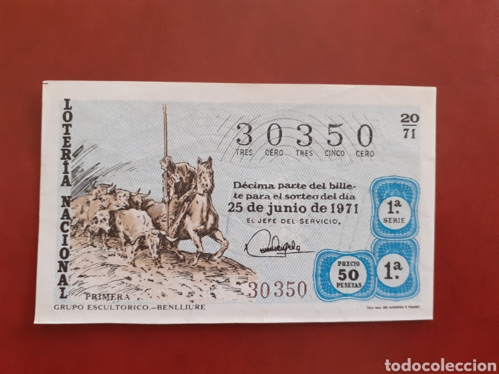 Loter&iacute;a nacional: Loter&iacute;a 30350 sorteo 20 de 1971 administraci&oacute;n Gerona