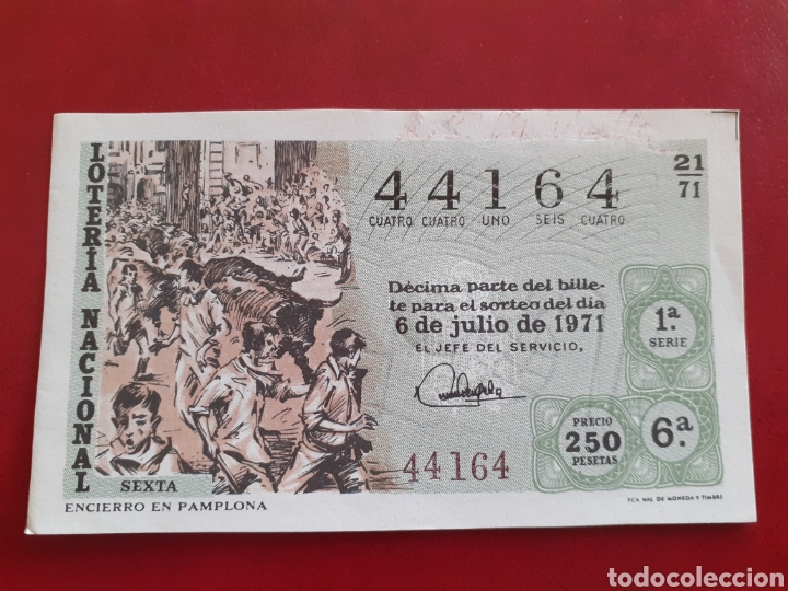 Loter&iacute;a nacional: Loter&iacute;a 44164 sorteo 21 de 1971 administraci&oacute;n 2 Valencia