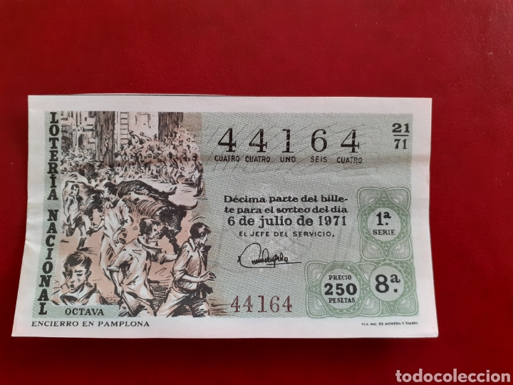 Loter&iacute;a nacional: Loter&iacute;a 44164 sorteo 21 de 1971 administraci&oacute;n 2 Valencia