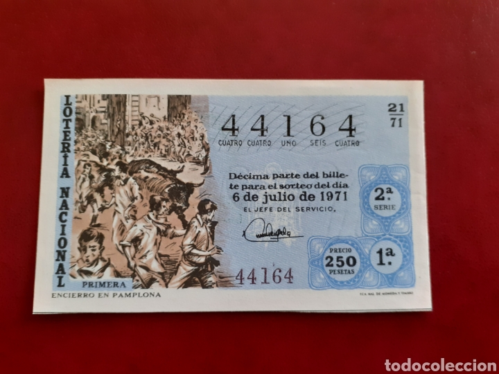 Loter&iacute;a nacional: Loter&iacute;a 44164 sorteo 21 de 1971 administraci&oacute;n 2 Valencia