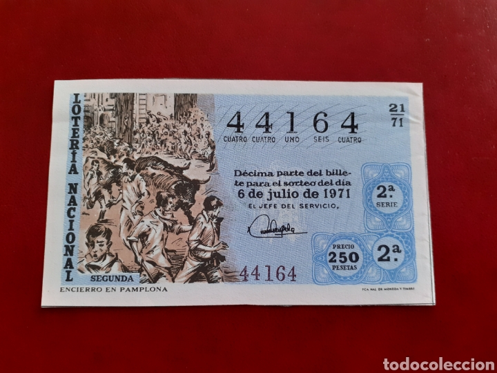 Loter&iacute;a nacional: Loter&iacute;a 44164 sorteo 21 de 1971 administraci&oacute;n 2 Valencia
