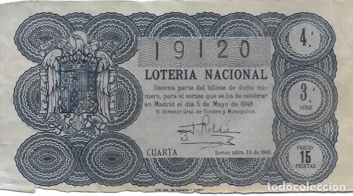 National Spanish Lottery: LOTER&Iacute;A NACIONAL. SORTEO 13 DE 1949