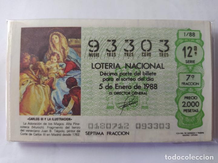 Loter&iacute;a nacional: A&Ntilde;O 1988 COMPLETO DE LOTER&Iacute;A NACIONAL