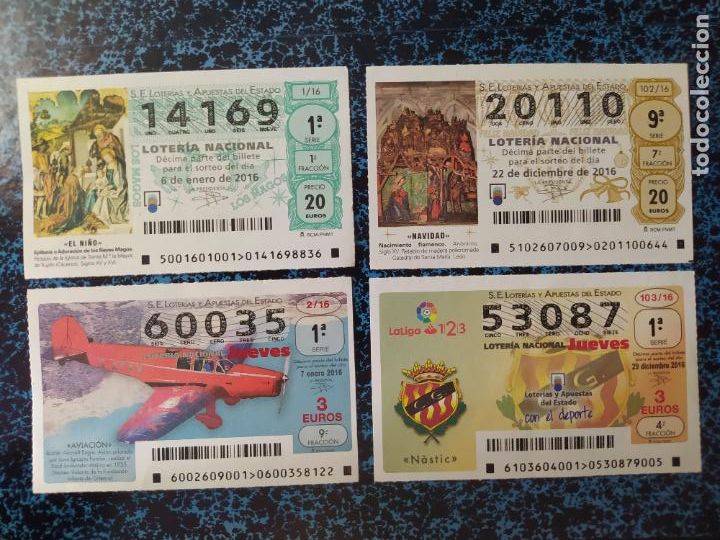 National Spanish Lottery: LOTER&Iacute;A NACIONAL - A&Ntilde;O 2016 COMPLETO -JUEVES Y S&Aacute;BADOS -