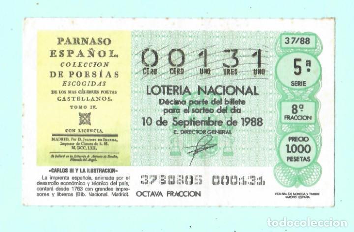 National Spanish Lottery: UN DECIMO DE LOTERIA NACIONAL DEL 00001 AL 01000