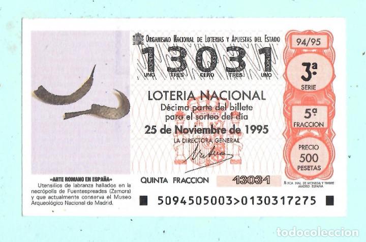 National Spanish Lottery: LOTER&Iacute;A NACIONAL - 29 DE Junio DE 1985 - N&Uacute;MERO CAPIC&Uacute;A - 13031
