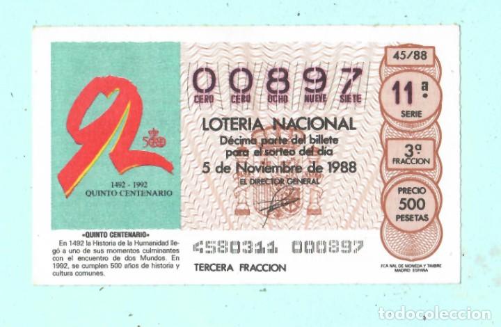 Lotteria Nationale Spagnola: UN DECIMO DE LOTERIA NACIONAL DEL 00001 AL 01000