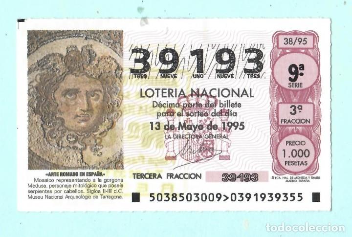 Loter&iacute;a nacional: LOTER&Iacute;A NACIONAL - 13 DE Mayo DE 1995 - N&Uacute;MERO CAPIC&Uacute;A - 39192