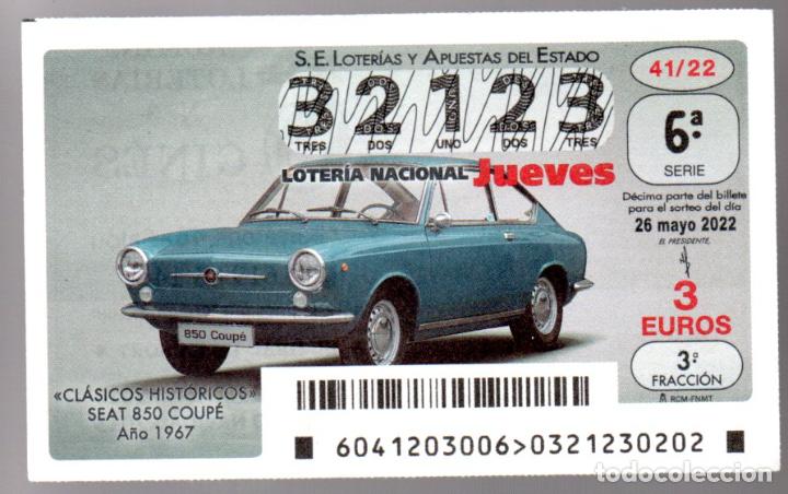 National Spanish Lottery: LOTER&Iacute;A NACIONAL - 26 DE MAYO DE 2022 - SORTEO 41 - N&Uacute;MERO CAPICUA -