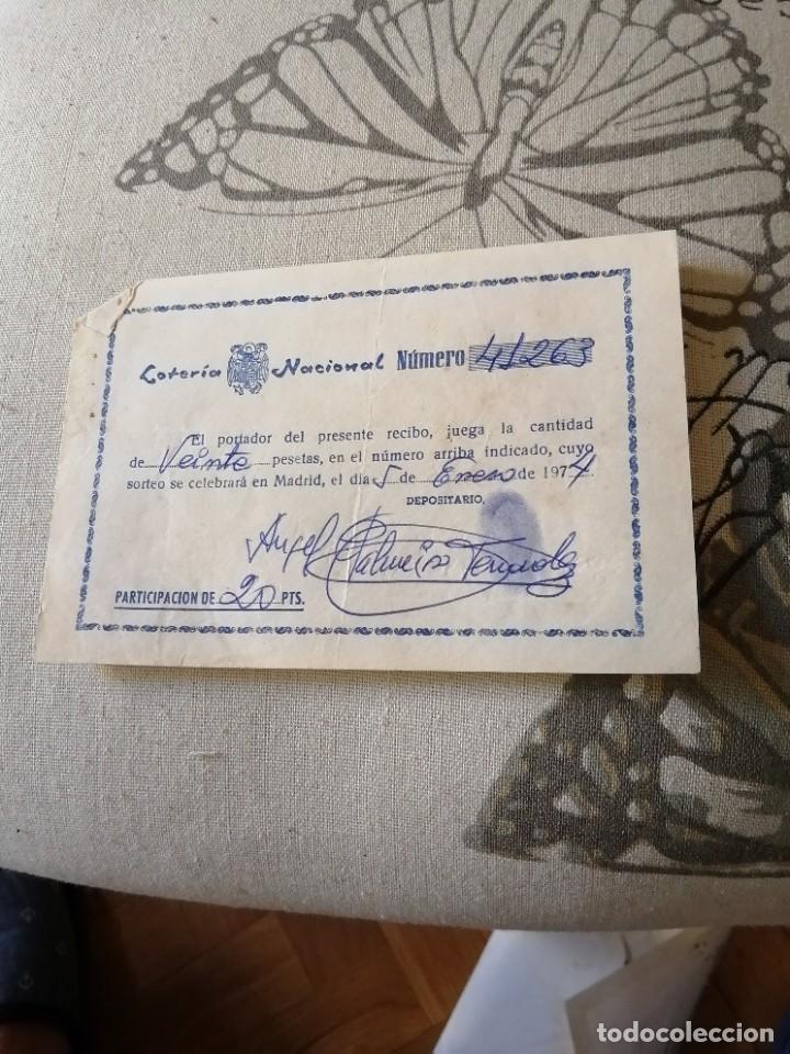 Lotaria Nacional: PARTICIPACI&Oacute;N LOTERIA NACIONAL SORTEO DE NAVIDAD 1974.