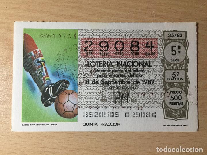 Loter&iacute;a nacional: LOTERIA NACIONAL - 11-09-1982 - 29084 - CARTEL COPA MUNDIAL 1950. BRASIL