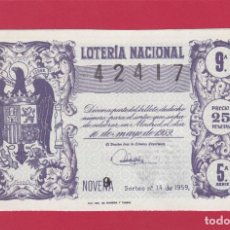 Lotaria Nacional: LOTERIA SORTEO 14 DE 1959. Lote 366942371