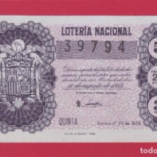 Lotaria Nacional: LOTERIA SORTEO 23 DE 1959. Lote 366943026