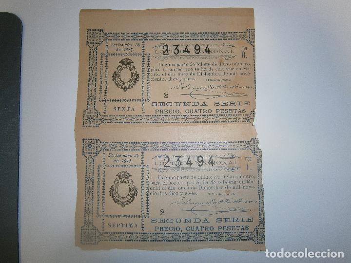 Loter&iacute;a nacional: Loter&iacute;a Nacional - 11 de Diciembre 1917 - Segunda Serie - Dos d&eacute;cimos