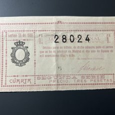 Lotería Nacional: LOTERIA AÑO 1918 SORTEO 21